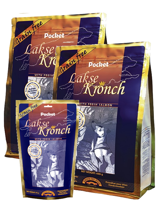 Kronch: przysmak dla psa KRONCH LAKSE POCKET 2X600G + 175G GRATIS!