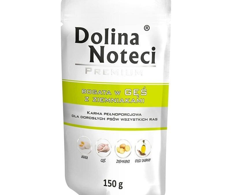 Dolina Noteci: karma mokra dla psa PREMIUM BOGATA W GĘŚ Z ZIEMNIAKAMI SASZETKA 150 G