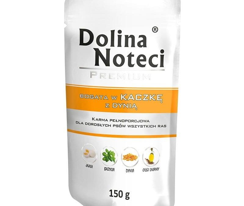 Dolina Noteci: karma mokra dla psa PREMIUM BOGATA W KACZKĘ Z DYNIĄ SASZETKA 150 G